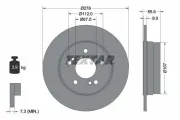 Bremsscheibe Hinterachse TEXTAR 92032703