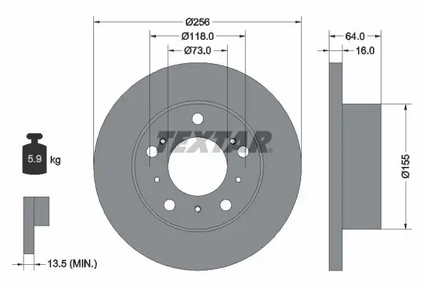 Bremsscheibe TEXTAR 92034400