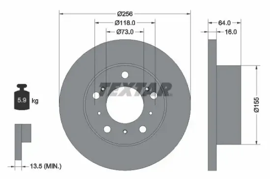 Bremsscheibe TEXTAR 92034400 Bild Bremsscheibe TEXTAR 92034400