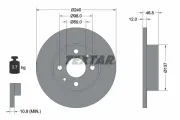 Bremsscheibe Vorderachse TEXTAR 92034500