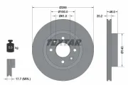 Bremsscheibe Vorderachse TEXTAR 92036400