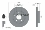 Bremsscheibe Hinterachse TEXTAR 92037100