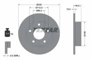 Bremsscheibe Hinterachse TEXTAR 92037400
