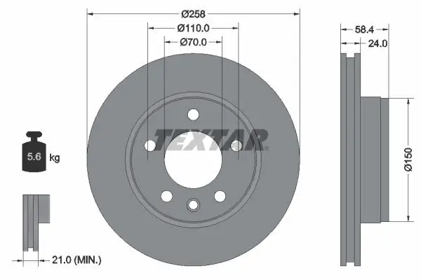 Bremsscheibe TEXTAR 92038100