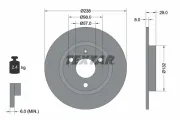 Bremsscheibe Vorderachse TEXTAR 92038500