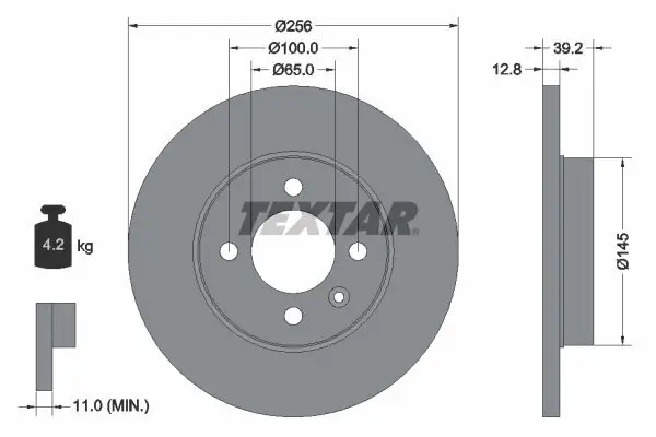 Bremsscheibe TEXTAR 92041703