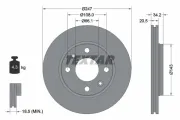 Bremsscheibe Vorderachse TEXTAR 92043103