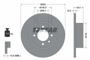 Bremsscheibe Hinterachse TEXTAR 92051500