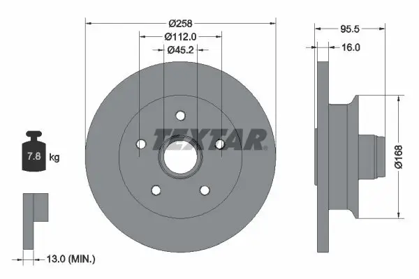 Bremsscheibe TEXTAR 92053000