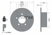 Bremsscheibe Hinterachse TEXTAR 92054500