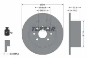 Bremsscheibe Hinterachse TEXTAR 92054700