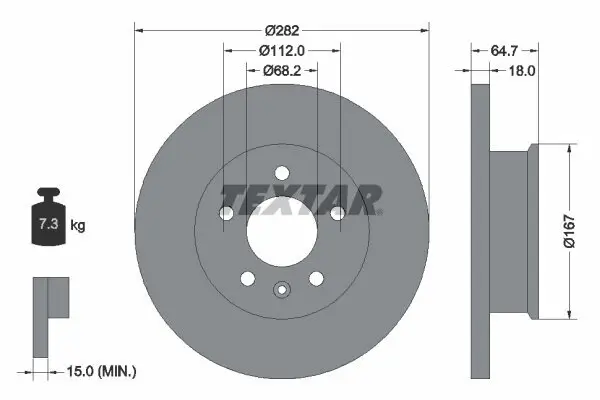 Bremsscheibe TEXTAR 92058500