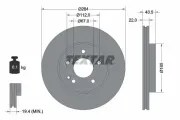 Bremsscheibe Vorderachse TEXTAR 92059405