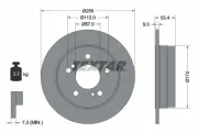 Bremsscheibe Hinterachse TEXTAR 92059503