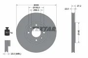 Bremsscheibe Vorderachse TEXTAR 92059600