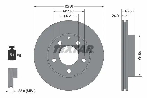 Bremsscheibe TEXTAR 92062000