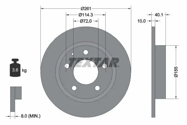 Bremsscheibe TEXTAR 92062100