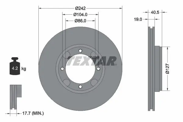 Bremsscheibe TEXTAR 92062600