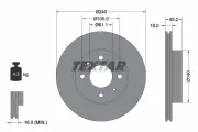 Bremsscheibe Vorderachse TEXTAR 92063200