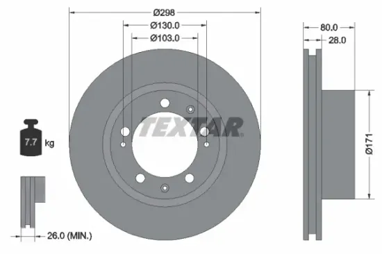 Bremsscheibe TEXTAR 92064607 Bild Bremsscheibe TEXTAR 92064607