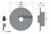 Bremsscheibe Hinterachse TEXTAR 92066100