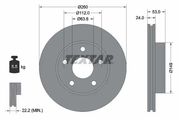 Bremsscheibe TEXTAR 92067700