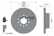 Bremsscheibe Hinterachse TEXTAR 92068400