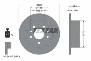 Bremsscheibe Hinterachse TEXTAR 92068800