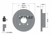 Bremsscheibe TEXTAR 92069000