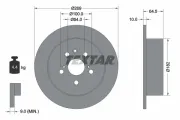 Bremsscheibe Hinterachse TEXTAR 92070800