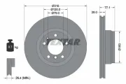 Bremsscheibe Vorderachse TEXTAR 92071405