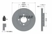 Bremsscheibe Vorderachse TEXTAR 92072003