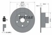 Bremsscheibe Hinterachse TEXTAR 92072100