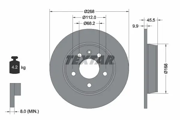 Bremsscheibe TEXTAR 92074303