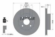 Bremsscheibe Vorderachse TEXTAR 92076900