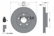 Bremsscheibe Vorderachse TEXTAR 92077703