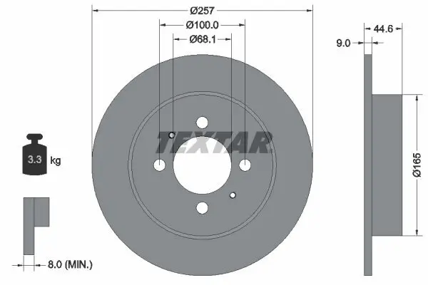 Bremsscheibe TEXTAR 92079900