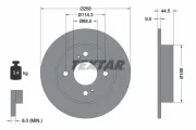 Bremsscheibe Hinterachse TEXTAR 92080200