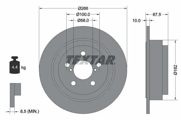 Bremsscheibe TEXTAR 92082000