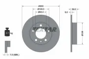 Bremsscheibe Hinterachse TEXTAR 92082503