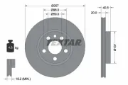 Bremsscheibe Vorderachse TEXTAR 92088003