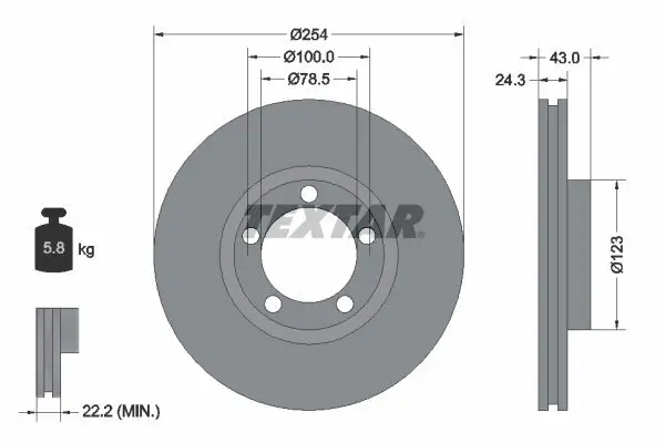 Bremsscheibe TEXTAR 92088100