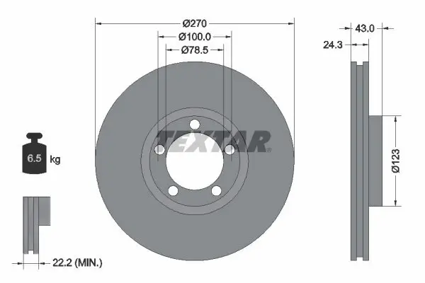 Bremsscheibe TEXTAR 92088200