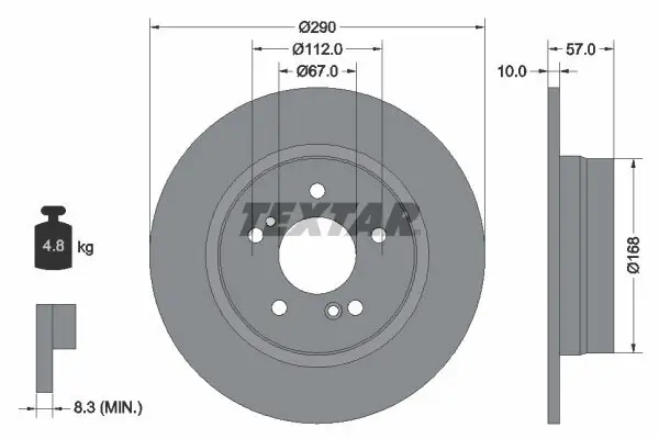 Bremsscheibe TEXTAR 92089000