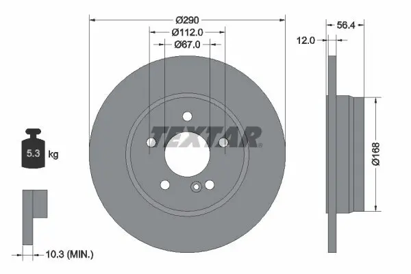 Bremsscheibe TEXTAR 92091103