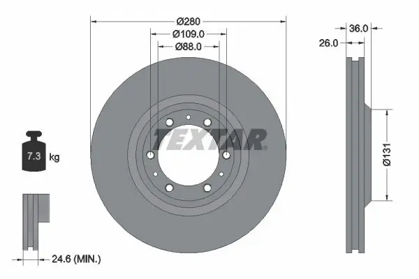 Bremsscheibe TEXTAR 92091400