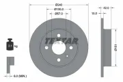 Bremsscheibe Hinterachse TEXTAR 92092003