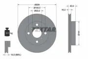 Bremsscheibe Vorderachse TEXTAR 92097900