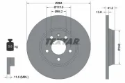 Bremsscheibe Hinterachse TEXTAR 92098103