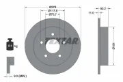 Bremsscheibe Hinterachse TEXTAR 92099800
